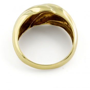 9ct gold 3.4g crossover Ring size O